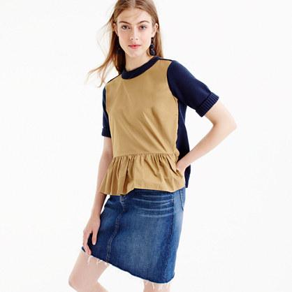 J.Crew Colorblock peplum sweater