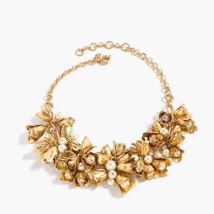 J.Crew Floral bell necklace