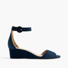 J.Crew Laila wedges in suede