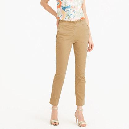 J.Crew Cropped ruffle chino pant