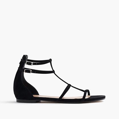 J.Crew Skinny-strap gladiator sandals in suede