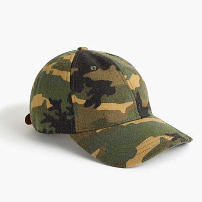 J.Crew Wallace & Barnes wool ball cap in camo