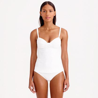 J.Crew D-cup ruched french swing tankini top