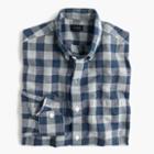 J.Crew End-on-end Irish cotton-linen shirt in blue plaid