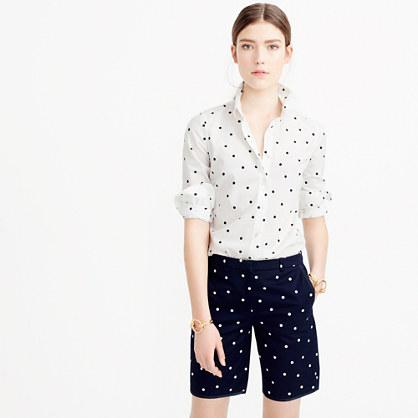 J.Crew Bermuda short in polka dot