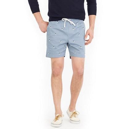 J.Crew Stretch dock short in crane print