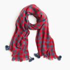 J.Crew Yarn-dyed wool scarf in buffalo check