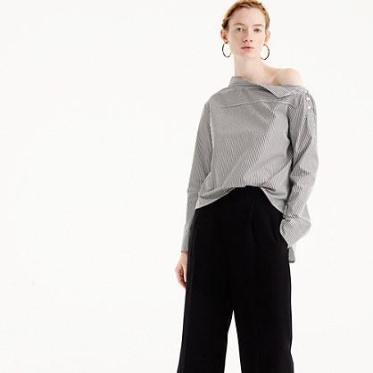 J.Crew Funnelneck striped shirt