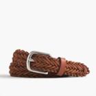 J.Crew Braided belt in rugged leather
