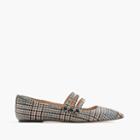 J.Crew Strappy pointed-toe flats in tweed