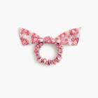 J.Crew Knotted hair tie in pink foulard