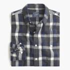 J.Crew Midweight flannel shirt in heather gravel plaid