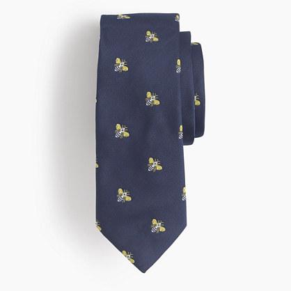 J.Crew Silk tie in bee print