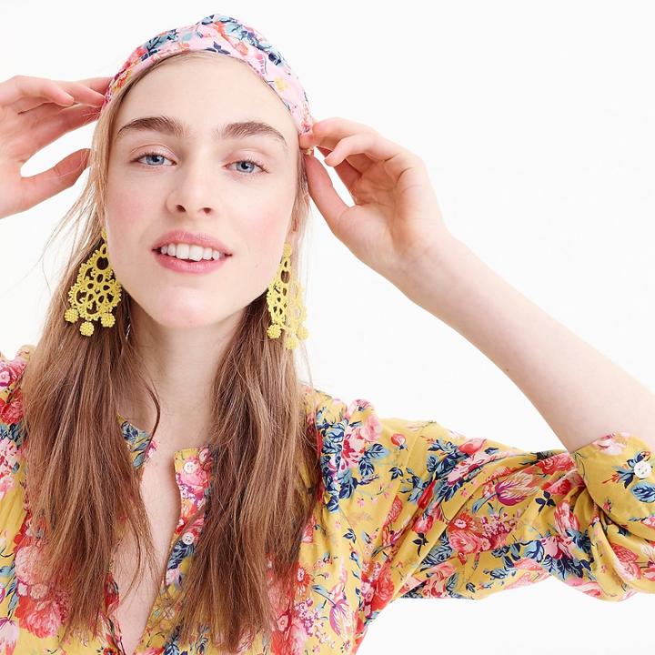 J.Crew Soft twist headband in Liberty Picador Pink