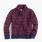 J.Crew Boys' striped shawl-collar terry sweater