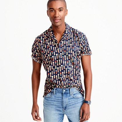 J.Crew Gitman Vintage™ camp-collar shirt in Kokeshi doll print