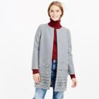 J.Crew Collection cocoon coat in embellished Italian wool melton
