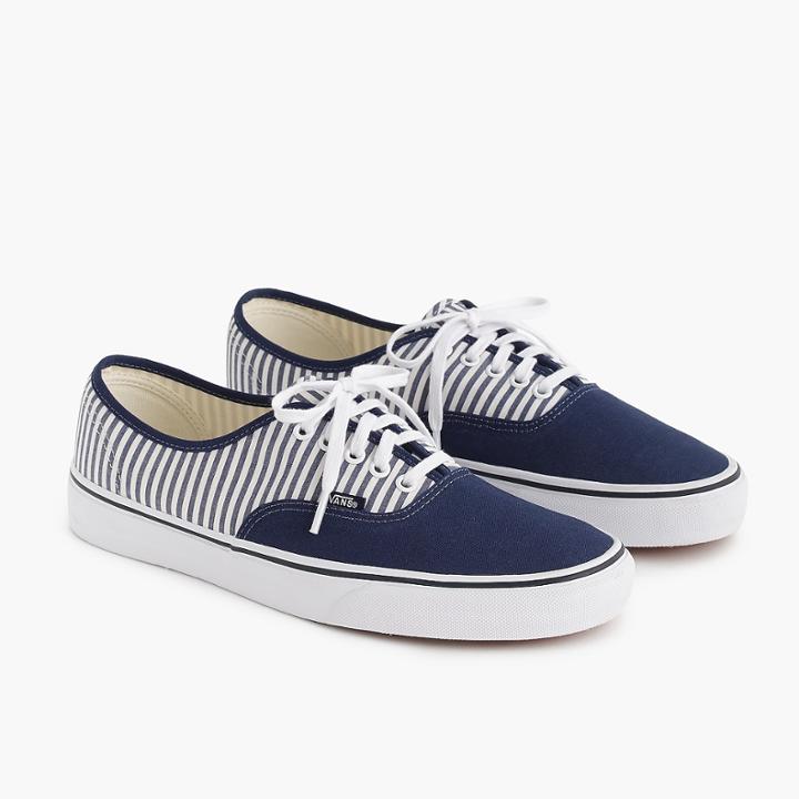 J.Crew Vans for J.Crew authentic sneakers in seersucker stripe
