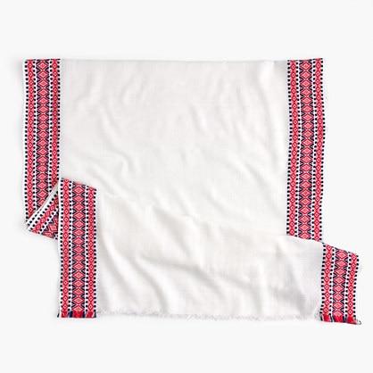 J.Crew Embroidered woven scarf