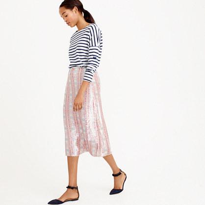 J.Crew Collection patterned sequin skirt