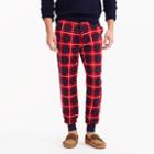 J.Crew Flannel lounge pant in red check
