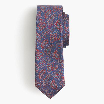 J.Crew English silk tie in paisley