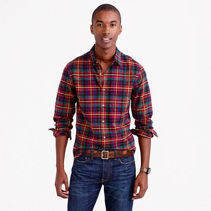 J.Crew Slim oxford shirt in multicolor tartan