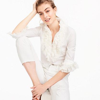 J.Crew Collection Thomas Mason® for J.Crew ruffled button-up