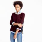 J.Crew Colorblock crewneck sweater with side snaps