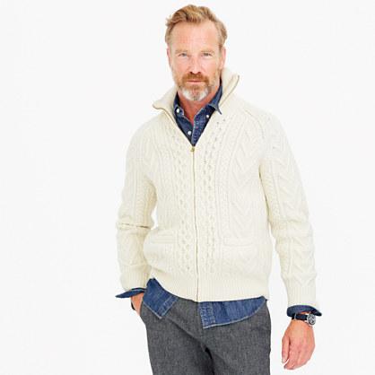 J.Crew American wool full-zip sweater with Imperial yarn