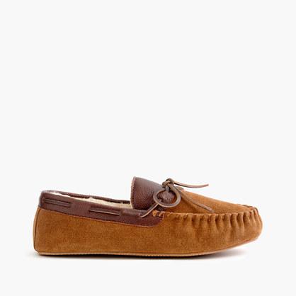J.Crew Suede-and-leather slippers