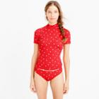 J.Crew Short-sleeve rash guard in polka dot