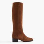 J.Crew Suede knee boots with tabs