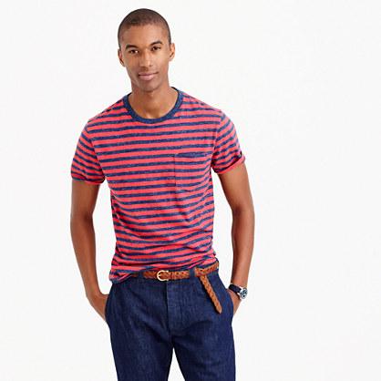 J.Crew Heathered T-shirt in warm red stripe