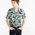 J.Crew Short-sleeve slub cotton shirt in jungle print