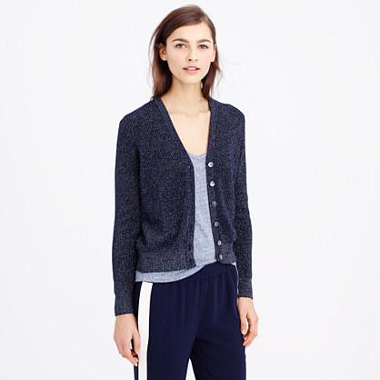 J.Crew Ribbed metallic cardigan sweater