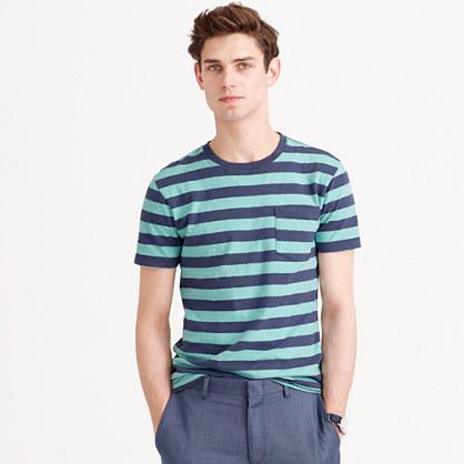 J.Crew Textured cotton T-shirt in purple stripe