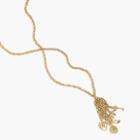 J.Crew Tassel necklace with mixed charms