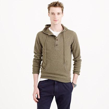 J.Crew Italian cashmere henley hoodie