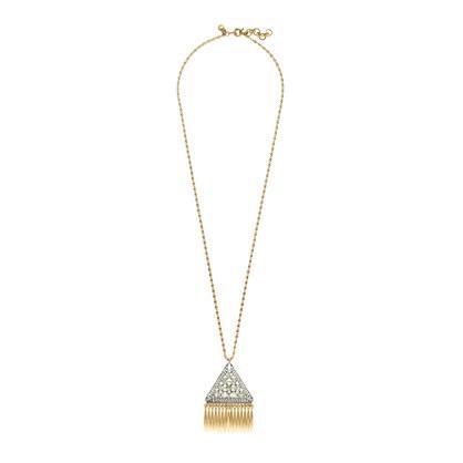 J.Crew Crystal triangle pendant necklace