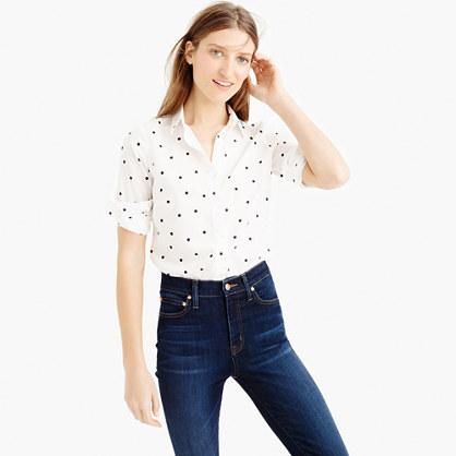 J.Crew Tall perfect shirt in onyx dot