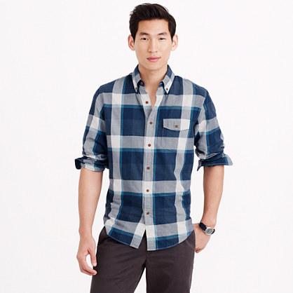 J.Crew Brushed twill shirt in explorer blue plaid