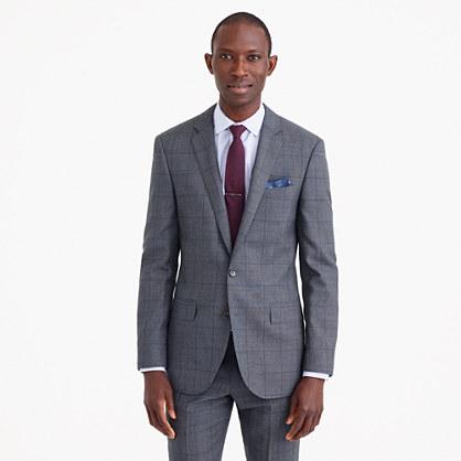 J.Crew Ludlow suit jacket in windowpane English wool