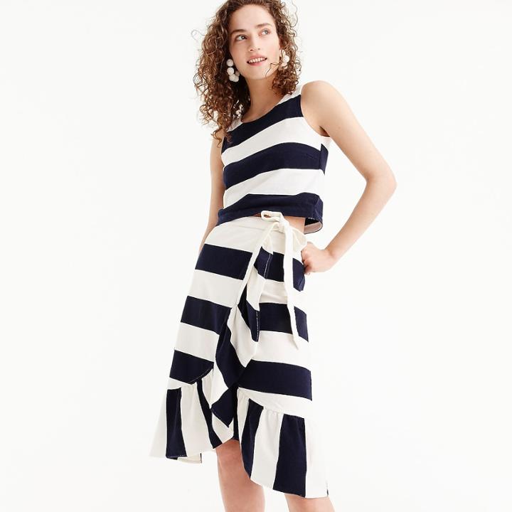 J.Crew Rugby knit wrap skirt