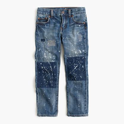 J.Crew Boys' distressed slim jean in well-worn wash