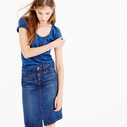 J.Crew Indigo vintage cotton scoopneck tee