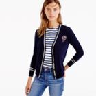 J.Crew V-neck cardigan sweater with floral patch