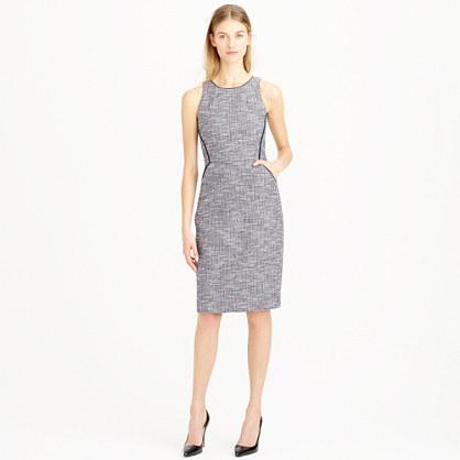 J.Crew Petite Tipped tweed sleeveless dress