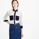 J.Crew Geometric lace button-up shirt