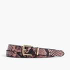 J.Crew Skinny belt in printed snakeskin
